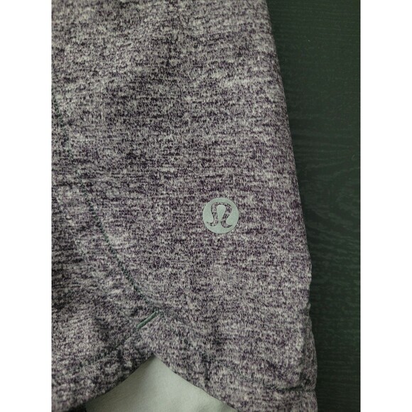 Lululemon Run Times Shorts 4" Gray Heather Lux Black Lined Size 4 Workout - Picture 3 of 8